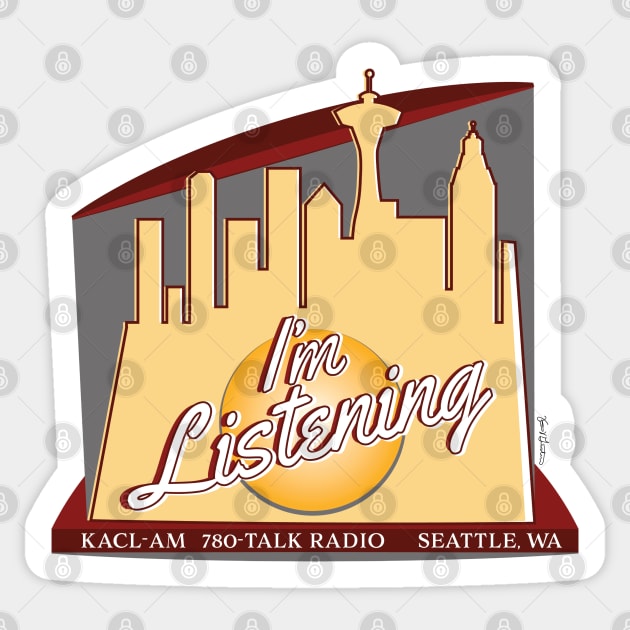 Frasier Is Listening Sticker by Frannotated